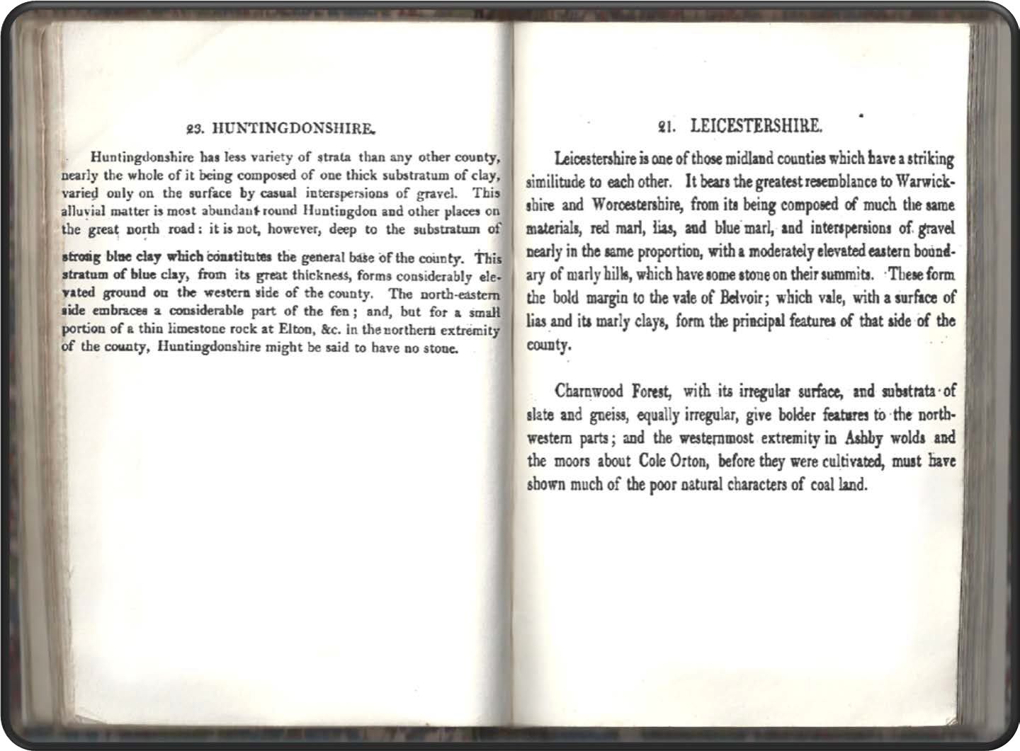 Description of the atlas counties from: A Memoir to the Map and Delineation of the Strata of England and Wales with part of Scotland by William Smith (1815)