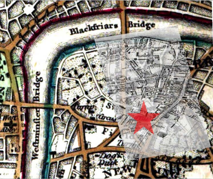 Location of Kings Bench Prison